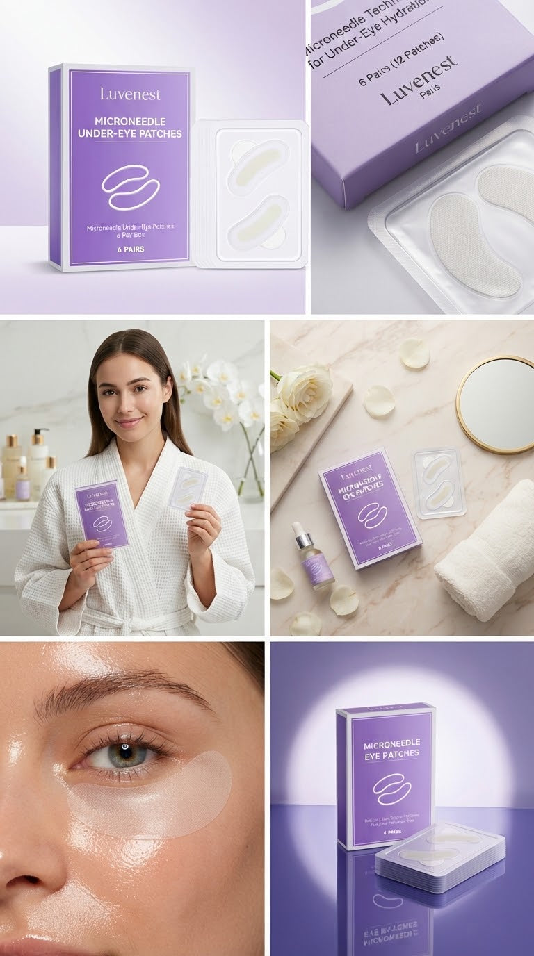 Luvenest Microneedle-Style Under-Eye Patches – 6 Pair Box