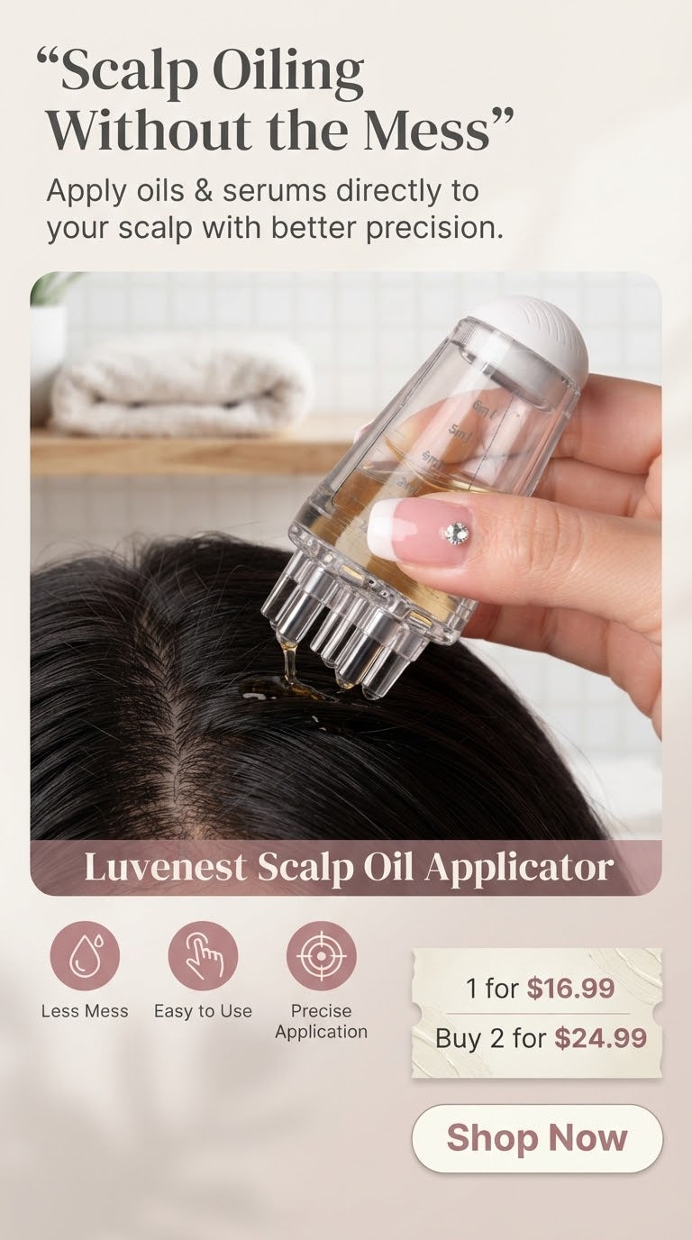 Luvenest Scalp Oil Applicator – Precision Serum & Hair Oil Comb